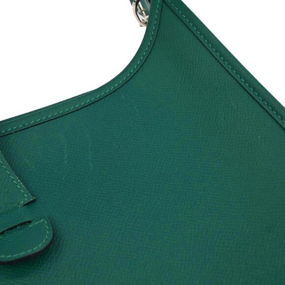 Hermes Malachite Epsom Evelyne 3 29 PM Shoulder Bag BA□Q 117404 - Picture 10 of 10